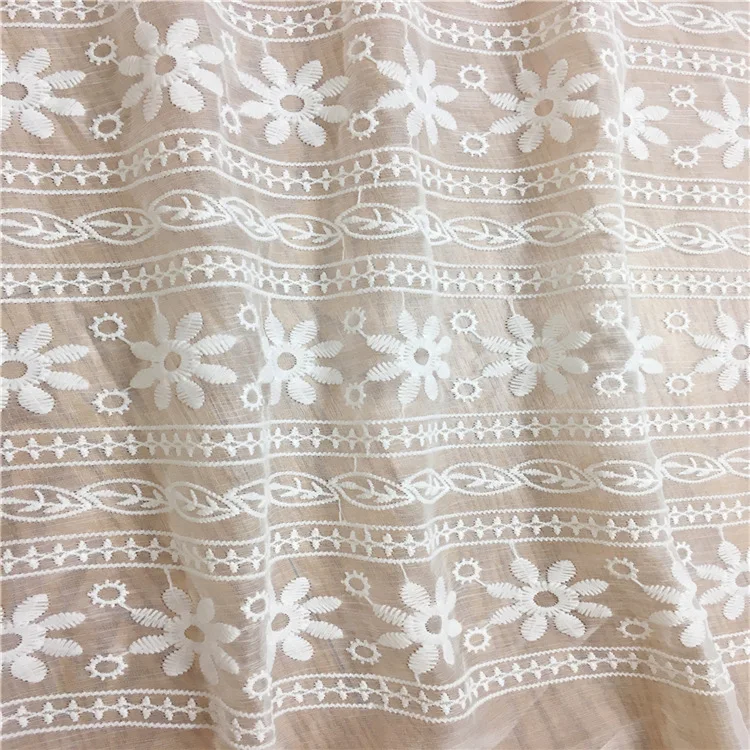 1yard Double-layer three-dimensional embroidery milk silk lace chiffon fabric diy fashion skirt dress clothing sewing craft | Дом и сад