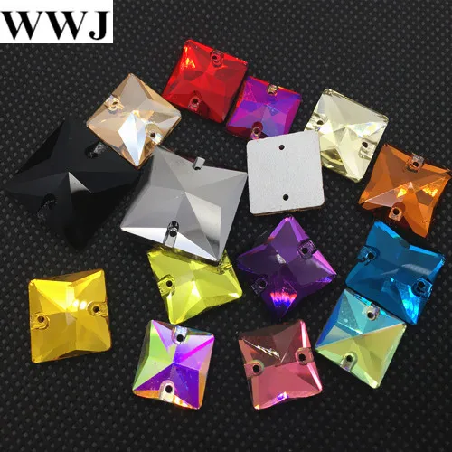 All Size&ampColors Wholesale Factory Price Square Shape Sew On Stone 8mm 10mm 12mm 14mm 16mm 22mm Sewing Glass Crystals | Украшения и