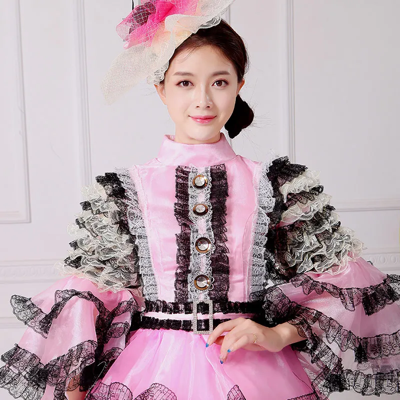 2020 розовое и черное кружевное бальное платье вампира времен Гражданской войны