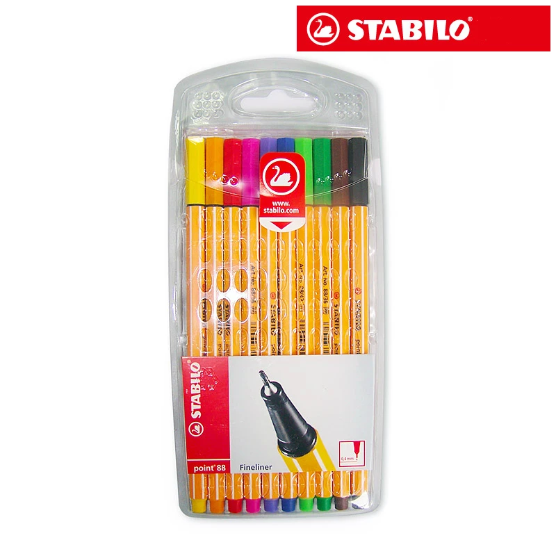 

STABILO swan 88 ручка из восстановленного волокна 0,4 мм, ручки fineliner «Stabilo», художественная эскизная ручка, маркеры, гелевая ручка для офиса, Escolar