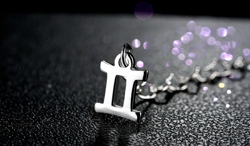 12 Constellation 925 Sterling Silver Pendant Zodiac Sign necklace Women Virgo Libra Scorpio Aquarius Necklace Wedding Jewelry