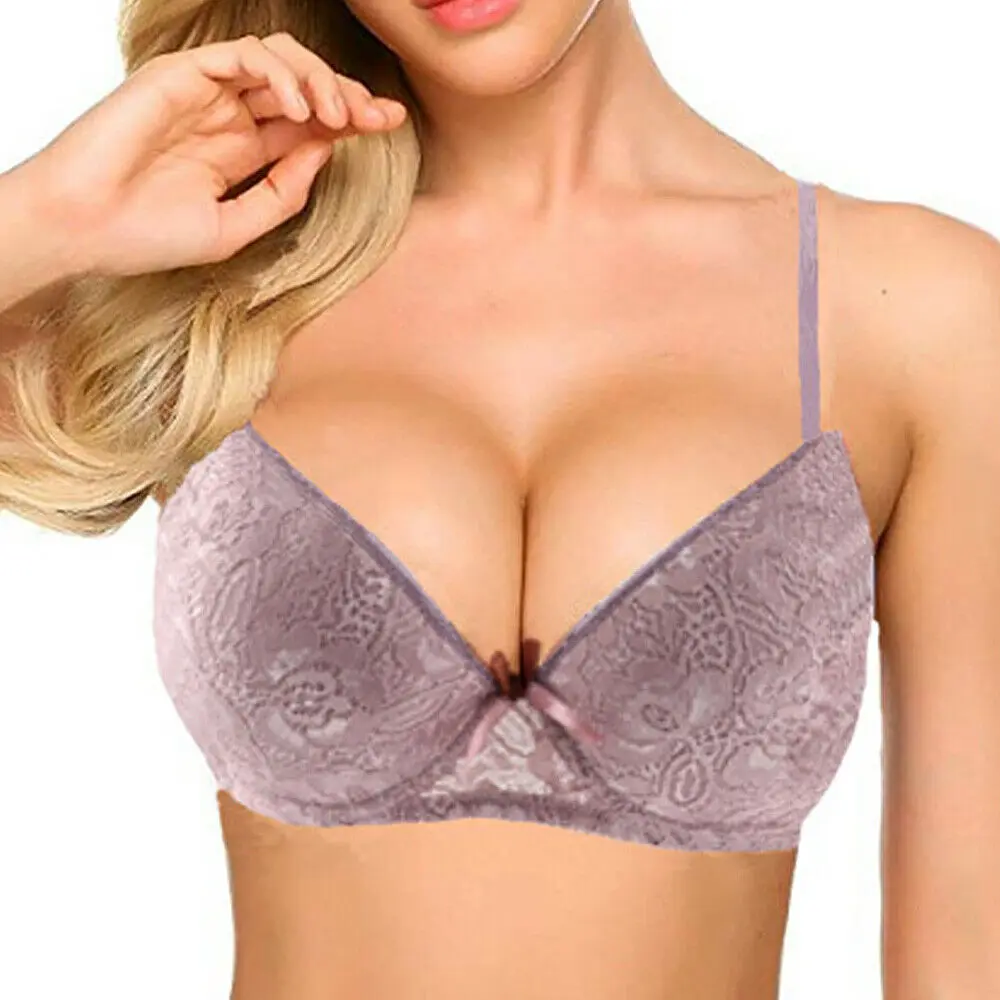 Тонкий размера плюс bralette сексуальный кружевной спортивный бюстгальтер для девочек переходного возраста от Для женщин нижнее белье с глубоким v-образным вырезом, сексуальные бюстгалтеры больших пуш-ап 75 80 85 90 95 100 105 110 115 B C D