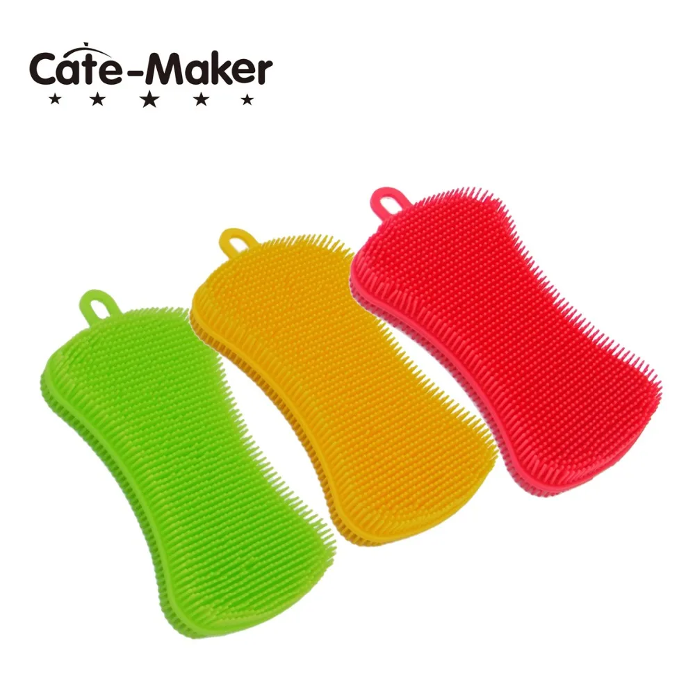 Cate Maker силиконовая щетка для мытья посуды волшебные щетки кухонный инструмент