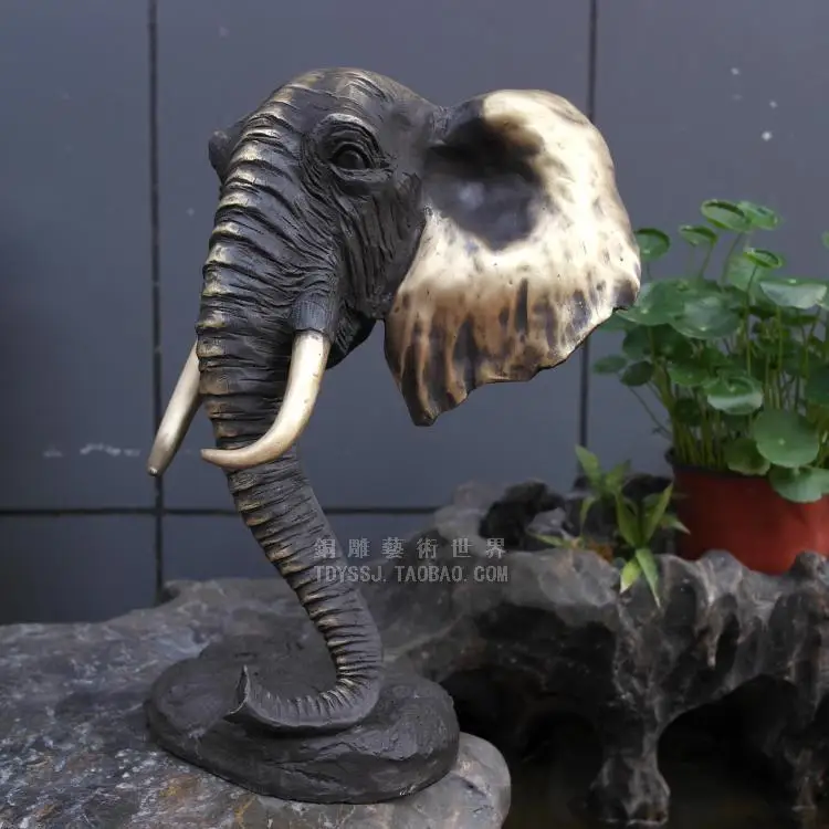 Медная скульптура УДАЧИ благоприятная искусство слон животные украшения для