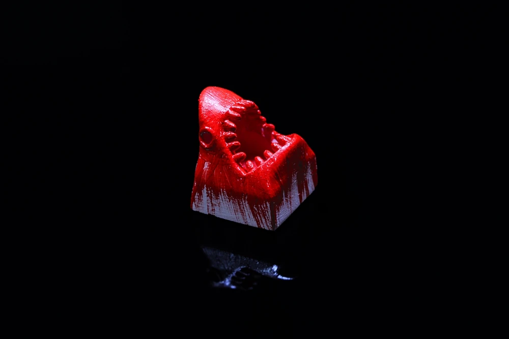 Новинка блестящие колпачки для ключей с 3D принтом pla bloody big shark изготовленные на