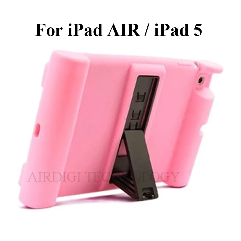 with kickstand Смарт-чехол с подставкой Чехол для iPad 5 iPad Air 1 чехол Дети дети Безопасный силиконовый для iPad Air 1 защитные чехлы конфеты цвета - Цвет: with kickstand