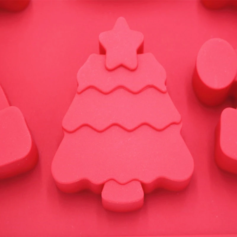 Silicone Mold Creative 6 Even Christmas Tree Hat Shape Soap Mould DIY Cake Decorating Chocolate Baking Tool Hand Made QY54 | Дом и сад
