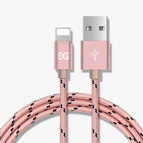 Кабель GUSGU USB Lightning для зарядки и передачи данных iPhone длина 0.3м/1м/1.5м цвет