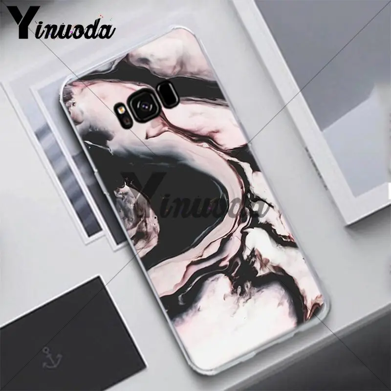 Цветной чехол Yinuoda с мраморной текстурой для Samsung S5 S6 S7 S8 S9 S6plus S7plus S8plus S9plus S6edge S7edge