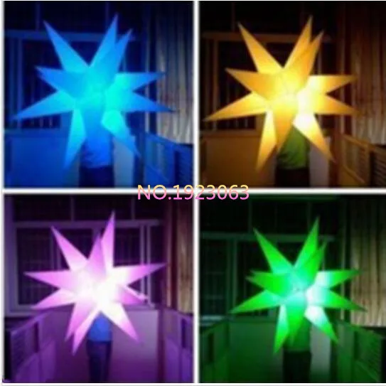 

Inflatable Party Decoration Star with LED Changeable Light and Blower 1m