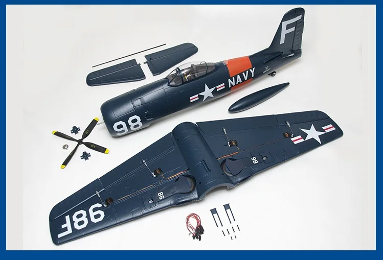 FMS 1100 мм 1 м F8F Bearcat 6CH с закрылками убирает 3S EPO PNP RC самолет Warbird хобби модель