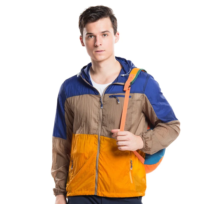 Мужские летние быстросохнущие дышащие куртки ветровка для активного отдыха