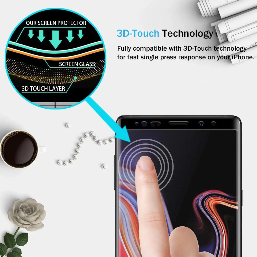 3D закаленное стекло для Samsung Galaxy Note 8 Note9 S8 s9 Plus Защитное экрана пленка с полным