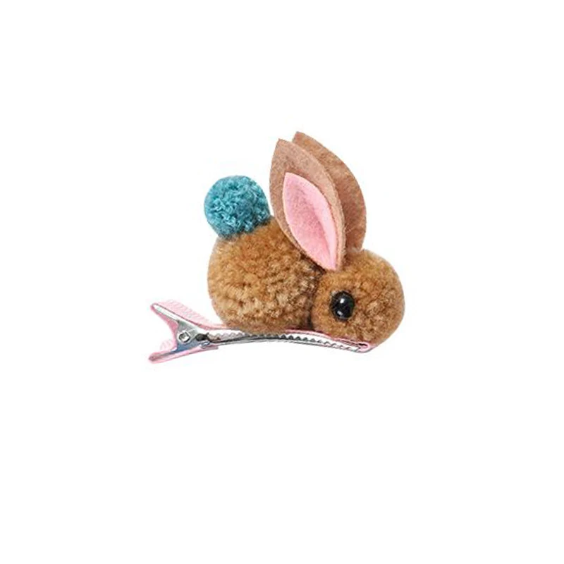 New Cute Cartoon Coral Fleece Rabbit Winter Children Elastic Hair Bands Rope Girls Hairpins For Kids Accessories | Детская одежда и