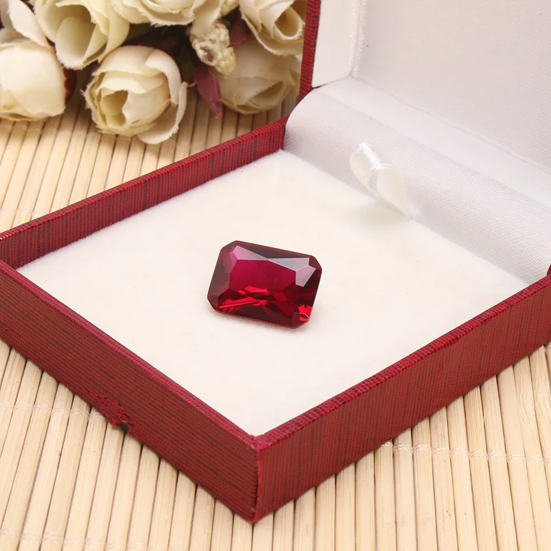 Модный 18.52CT кроваво-красный рубин 13x18 мм изумрудная огранка AAAA+ неоправленный полудрагоценный камень, изготавливаемый по методу "сделай сам" ювелирных изделий Свадебный декор декоративные ремесла