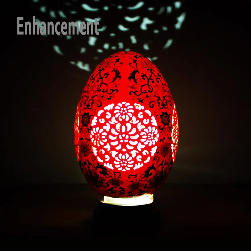 Red Crystal Glaze Jingdezhen Ceramic Vase Chinese Style Pierced Lucky Egg Wedding Gifts Home Handicraft Furnishing Articles | Дом и сад