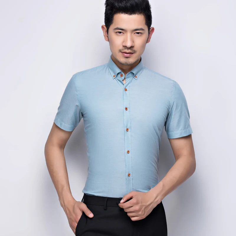 Мужская рубашка с короткими рукавами Повседневная деловая в Корейском стиле