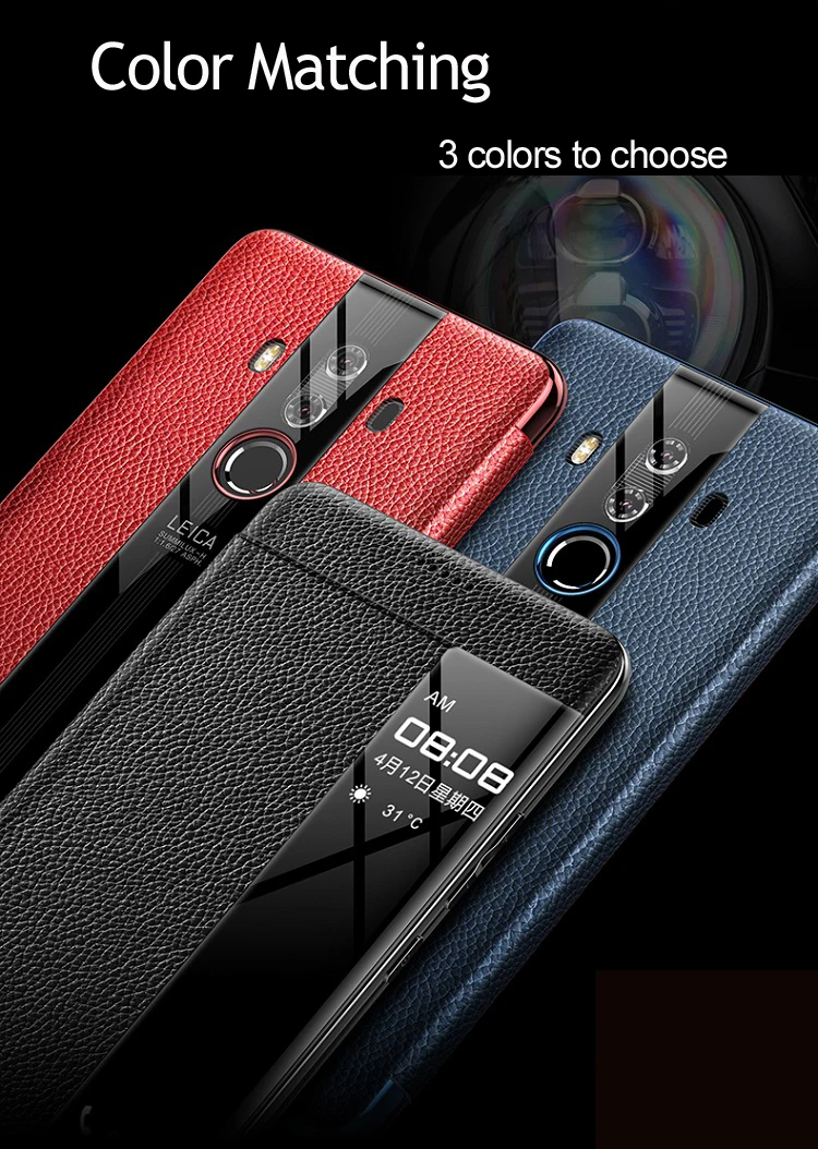 Роскошный чехол из натуральной кожи для huawei mate 10 pro чехол mate 10 кожаный флип-чехол для huawei mate 10 Pro mate 9 Защитная крышка