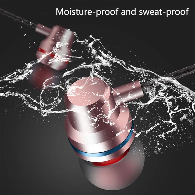 Проводная гарнитура наушники-вкладыши металлические Hi-Fi басовые наушники для