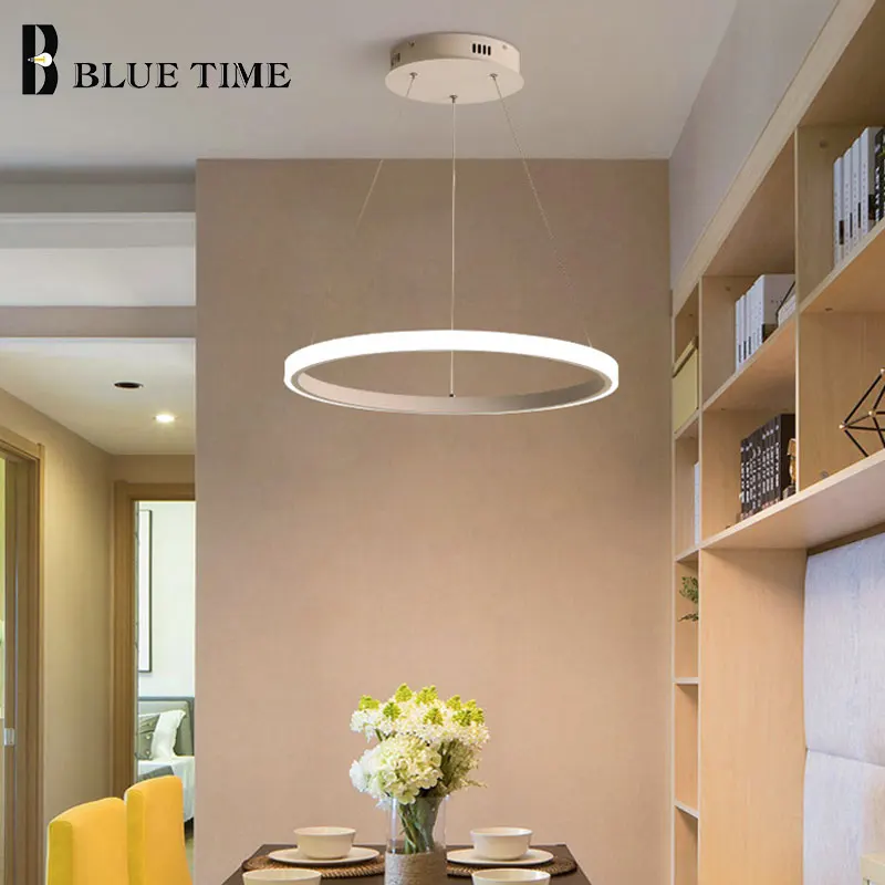 Белая и Золотая кофейная черная оправа современная светодиодная Люстра для