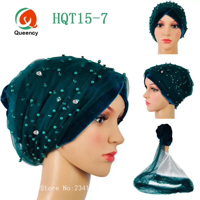 Разноцветные Африканский тюрбан геле женщины headtie тюрбан геле бусы чистая тюрбан Лидер продаж африканских headtie Scraf женщины тюрбан