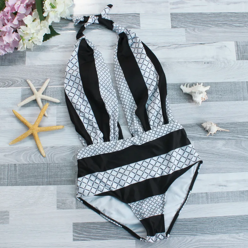 Внешняя торговля оригинальный однотонный купальник 2017 женские цельные костюмы