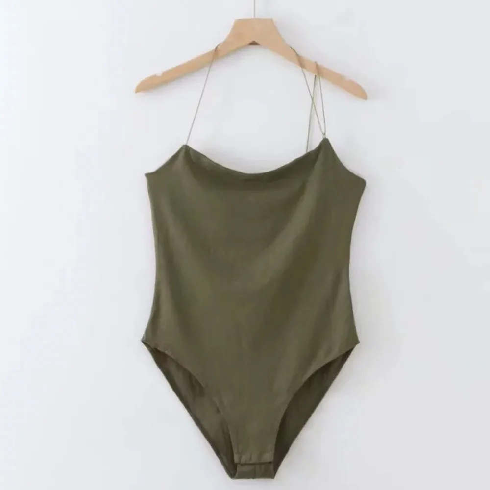 FIRSTTO сексуальный комбинезон с открытой спиной боди сиамское резиновой лентой на