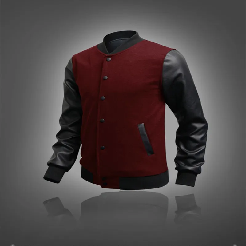 2016 5 Color Men stand up collar Jacket Splice Coat Fashion New Men's Leisure Personality baseball clothes | Мужская одежда