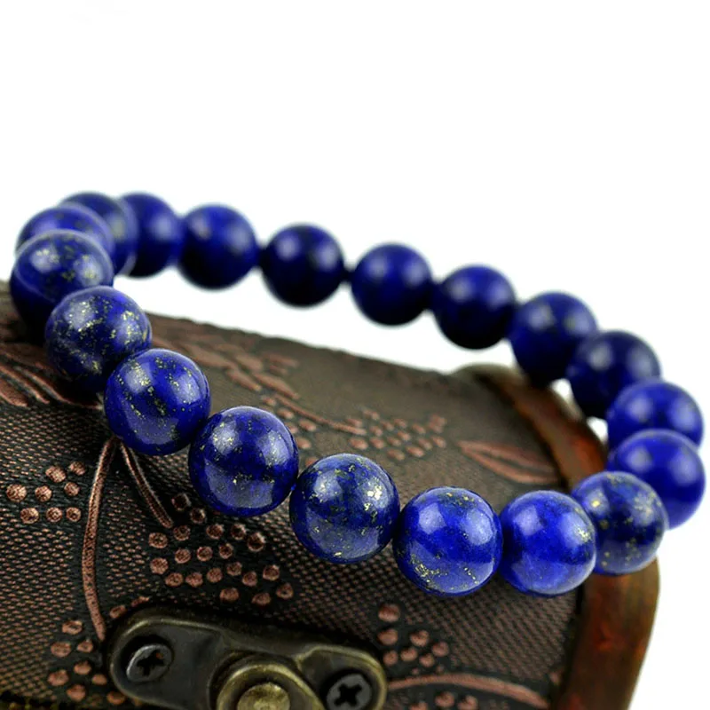 Браслеты из лазурита с натуральным камнем для женщин или мужчин 6-16 мм бусины DIY и