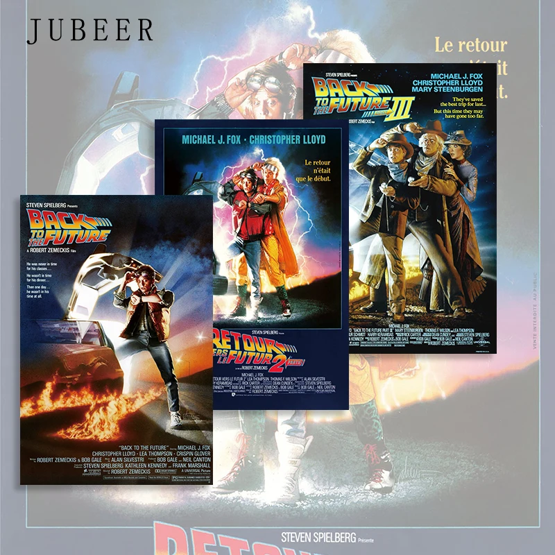 Назад в будущее 1 2 3 Искусство Шелковый постер отпечатанный 12x18 24x36 дюймов картины из кино гостиной украшения стены