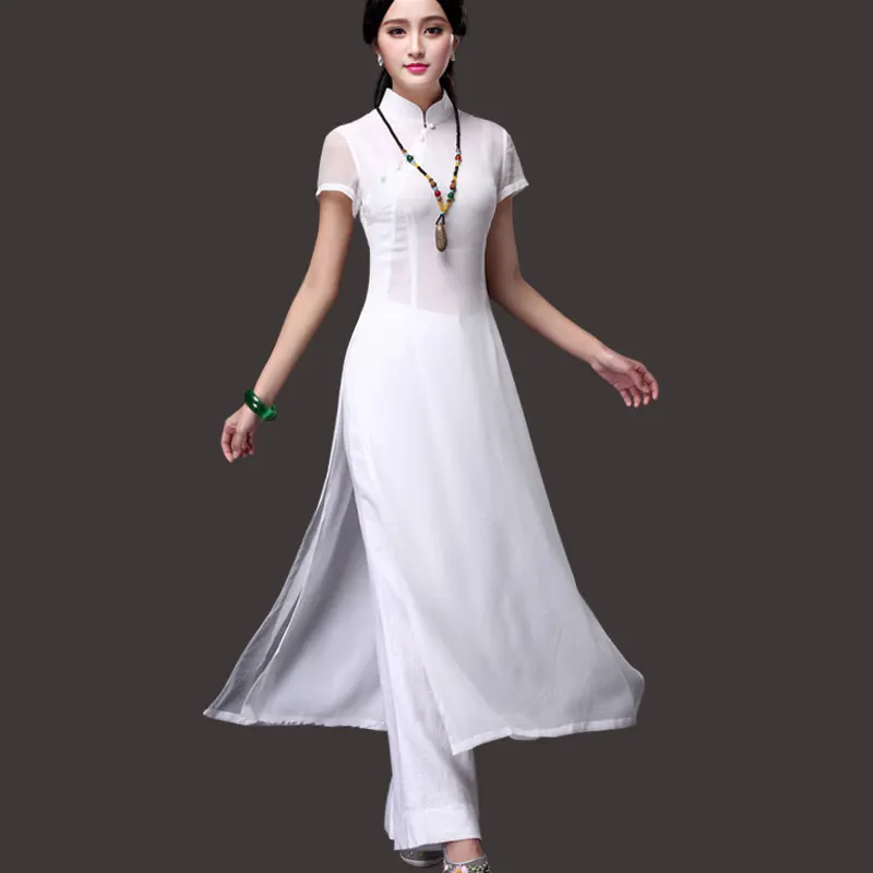 Брюки женские шифоновые с широкими штанинами и воротником-стойкой | Тематическая