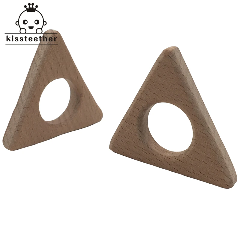 Mordedor Triangular de madera para beb&eacute;, productos para el cuidado de la dentici&oacute;n, sin BPA-2