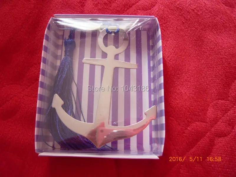 Свадебные подарки для гостей морской тематический якорь закладка подарка на