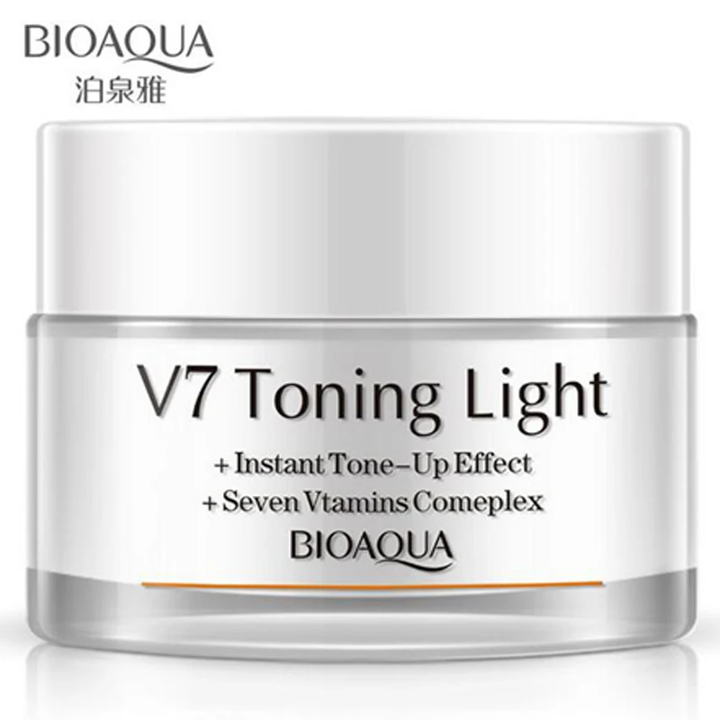 Bioaqua V7 тонизирующий легкий отбеливающий крем для лица Покрытие пор увлажняющий