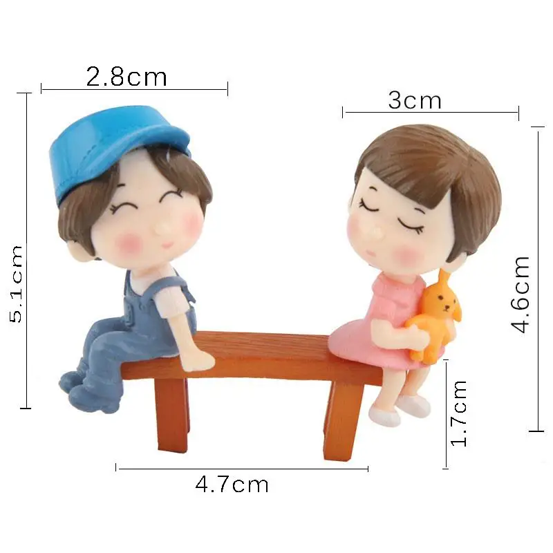 couple 02 2 шт./компл. Новое поступление Луна пара ПВХ романтический фигурки ремесло декоративные украшения для бонсай для дома Украшение стола - Цвет: couple 02