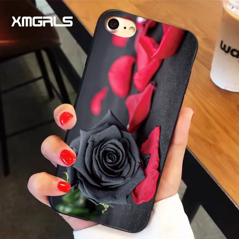 Xmgrls любовь розы для iphone 8 Чехол нескользящая PC матовый масштаба мобильного