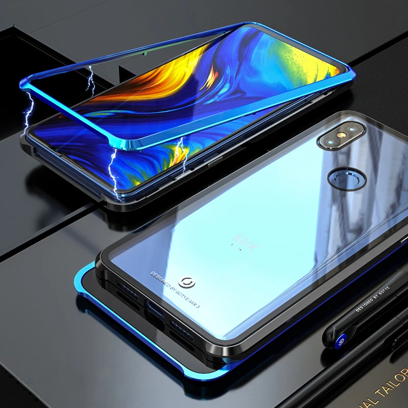 Роскошный Магнитный чехол для телефона Xiaomi Mi Mix 3 металлический корпус бампер