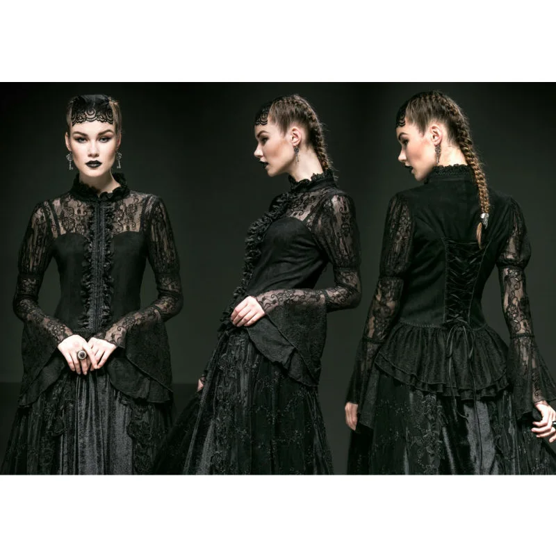 Высококачественная одежда в стиле панк сексуальная женская готическая рубашка