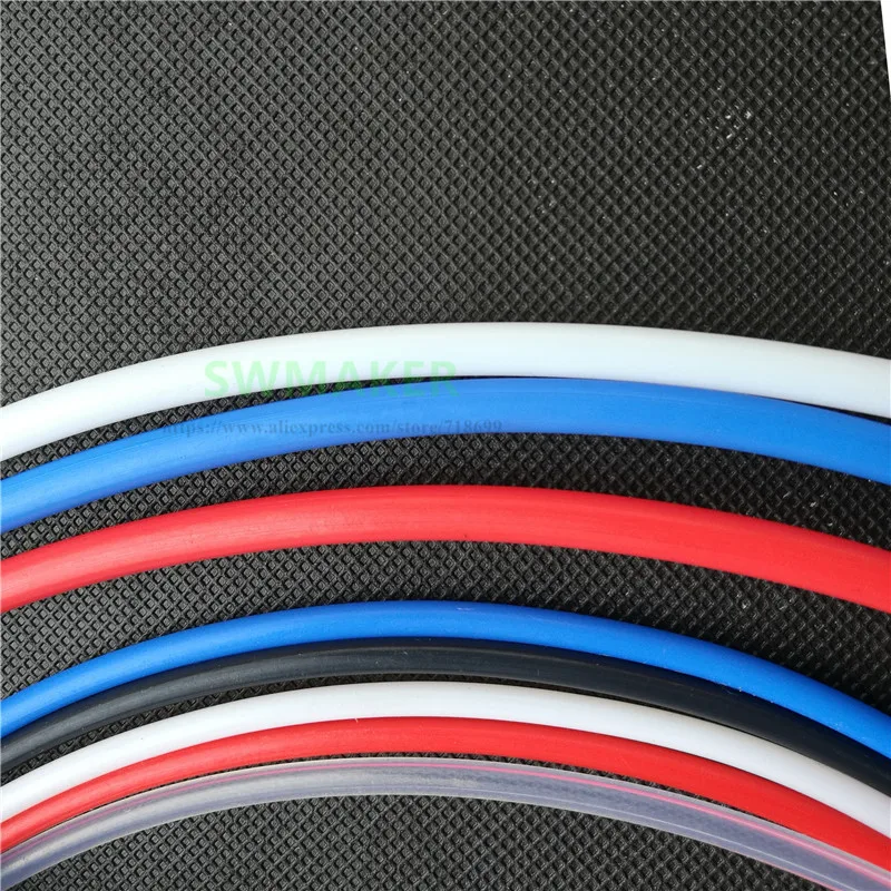 Синий и красный цвета красочные PTFE трубка, тефлон трубы 1,75 мм/3 мм 2*4 мм 4*6 мм для repRap росток J-головки Hotend Боуден экструдера 3D-принтеры Запчасти