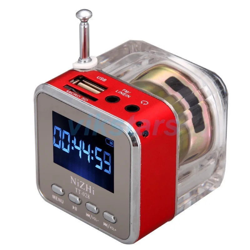 REDAMIGO TT028 цифровой fm-радио мини-динамик Портативная музыкальная Колонка радио SD/TF USB Mp3 радио дисплей fm-радио с часами T028R