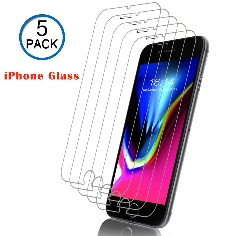 6 7 8 Защитное стекло для экрана iPhone Plus X XR XS Max закаленное 4 5 5S Защитная пленка окна |