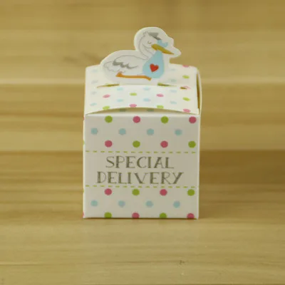 100pcs Baby Shower Candy Box Favors and Gifts Easter Party Decoration Paper Gift Boxes Bags Supplies Bomboniere Battesimo | Дом и сад