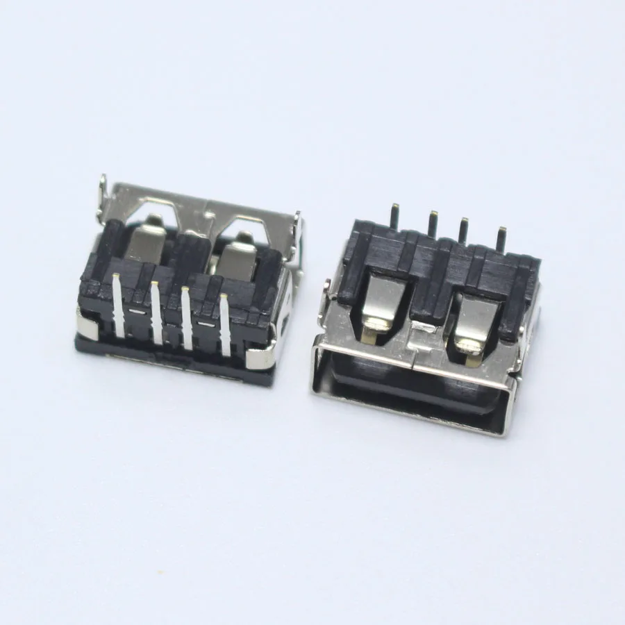 10 шт. SMD USB Type A гнездовой разъем черный 4 контактный AF 0 для монтажа печатной платы