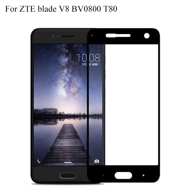 Закаленное стекло 5 2 дюйма для ZTE blade V8 BV0800 T80 полное покрытие 9H Взрывозащищенная