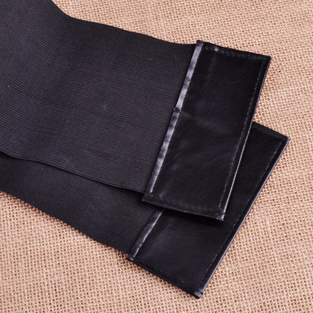 Черный Модный крутой женский облегающий корсет из искусственной кожи с завязками для девочек эластичный Экстра Широкий пояс с высокой талией для похудения пусть дамы выглядят тоньше