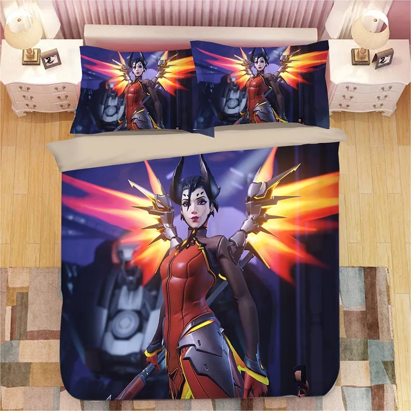 16 Overwatch 3D комплект постельного белья пододеяльники наволочки OW Overwatch игры Одеяла комплекты постельного белья Постельное белье Комплект постельного белья - Цвет: 16