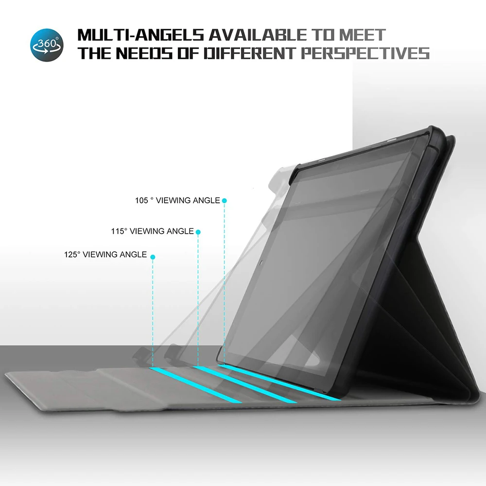 Кожаный чехол книжка с подставкой и русской клавиатурой для Samsung Tab S5e 10 5