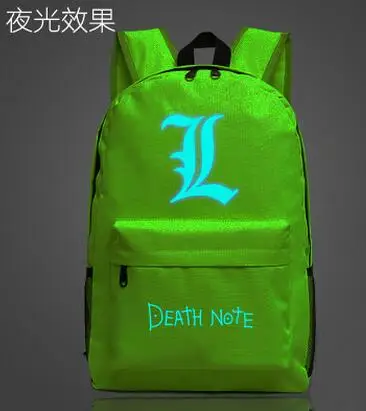 Высокое качество Lumious Death Note Рюкзак для мальчиков и девочек школьные сумки для подростков Оксфорд рюкзаки супер качество - Цвет: D