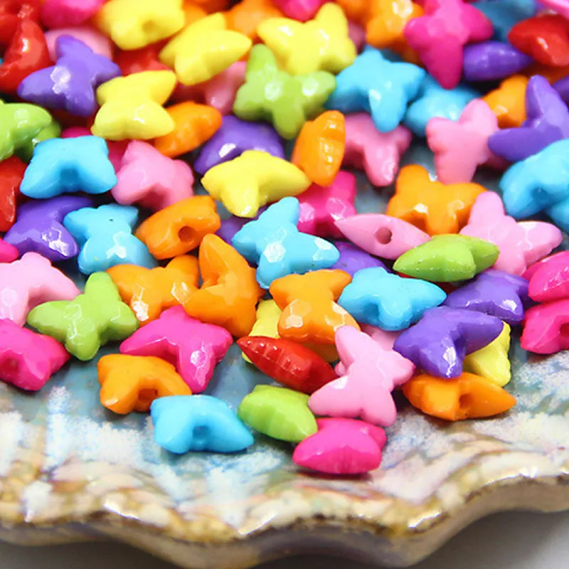 Разноцветные акриловые бусины разных милых мультяшных геометрических фигур для