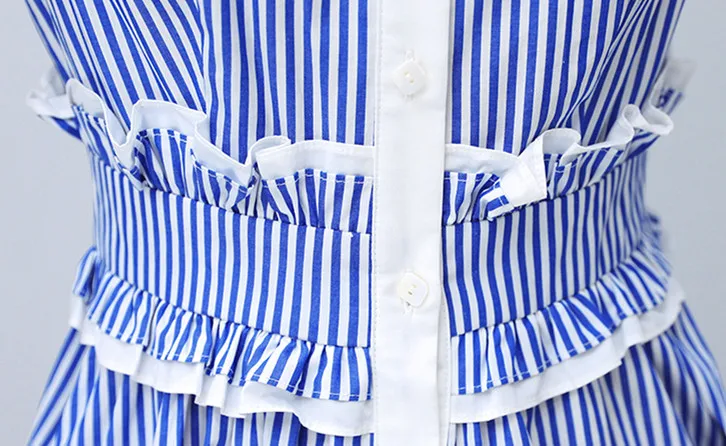 2018 весеннее Новое поступление элегантное женское платье-рубашка с расклешенными